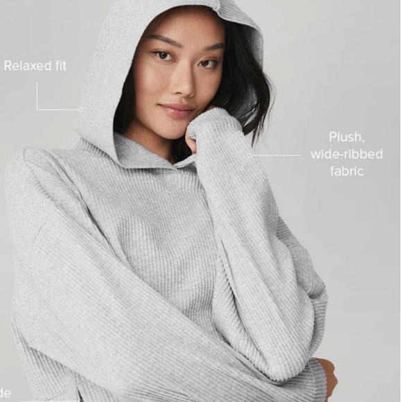 Alo Yoga Muse Hoodie, Size X-Small, Athletic Heather Grey - Picture 2 of 9